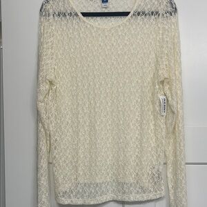 Cream Lace Top
